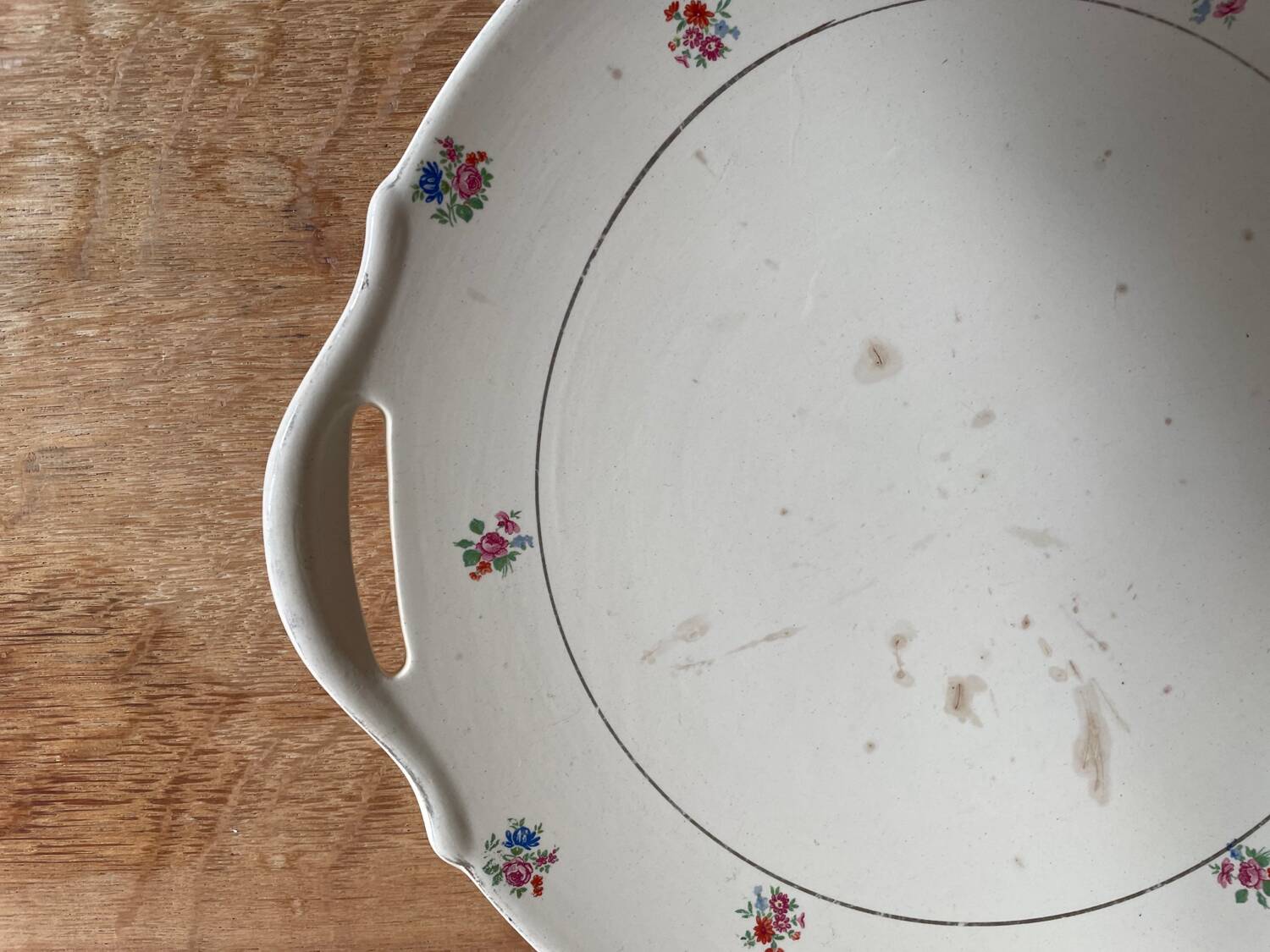 Old porcelain pie dish from Digoin Sarreguemines