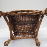 child's or doll's armchair in light woven wicker