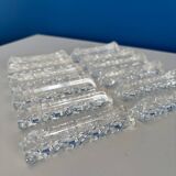 lot 6 de porte couteaux anciens en cristal taillé verre vintage - art de la