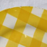 Assiettes à dessert écossais jaune Digoin