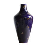 Vase in blue porcelain of Sèvres early twentieth century, 48 cm