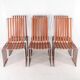 Suite de 6 chaises en cuir et chrome
