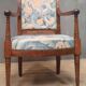 Directoire upholstered armchair