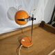 Lampe de bureau 1970 Eyeball orange et chrome