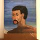 Portrait in vintage oil