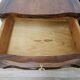 Art Decò bedside tables in walnut burl with brass knobs
