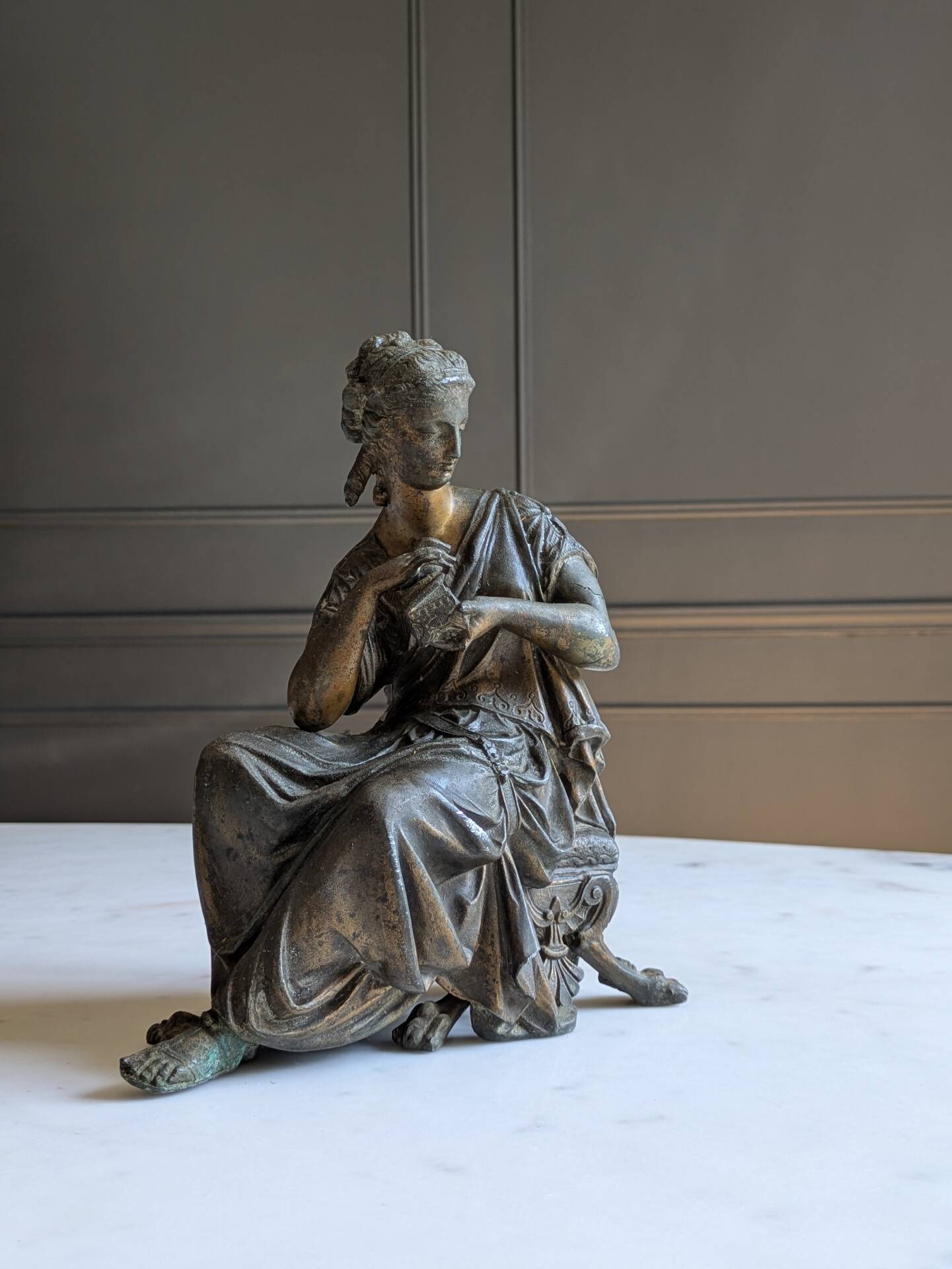 Antique Napoleon III regule statuette
