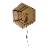 1980s Art Deco Style Hexagonal shape Wall Lamp