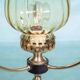 Vintage 1950s glass and brass lustre, hall lamp.