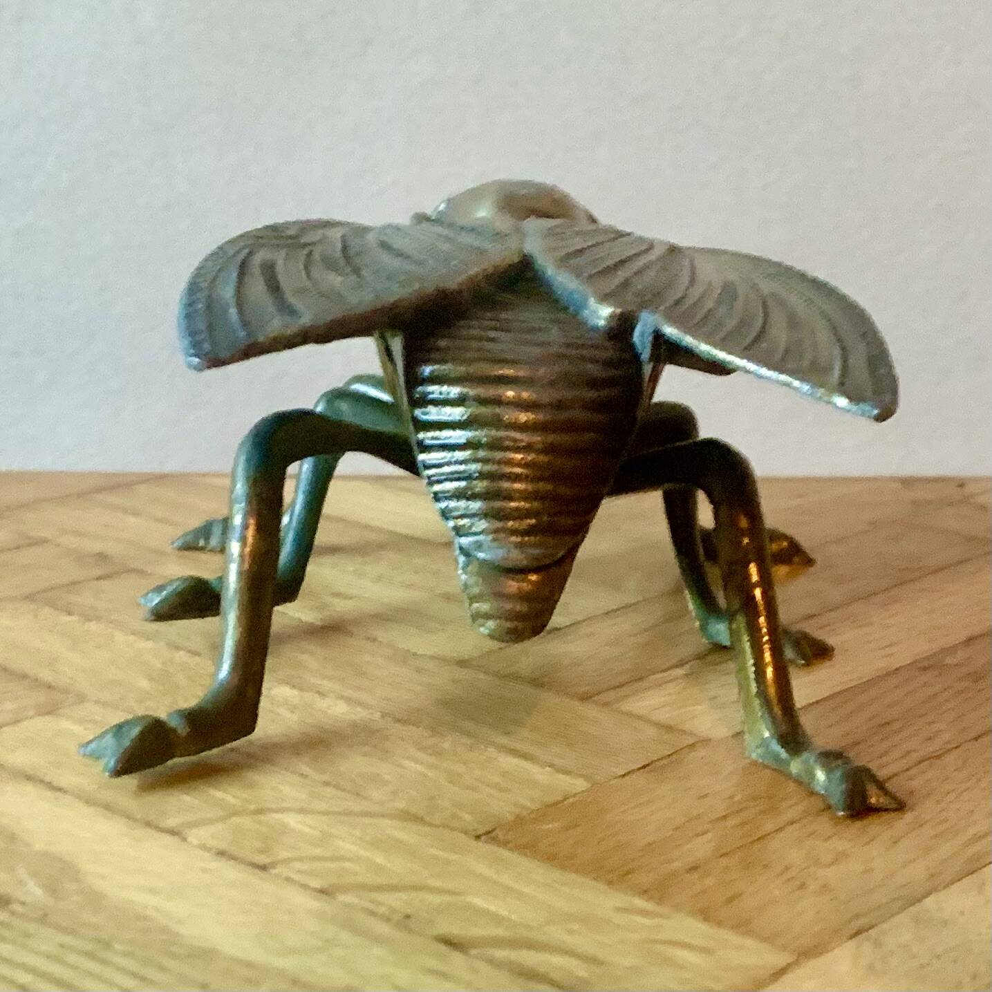 Vintage brass ashtray in the shape of a fly