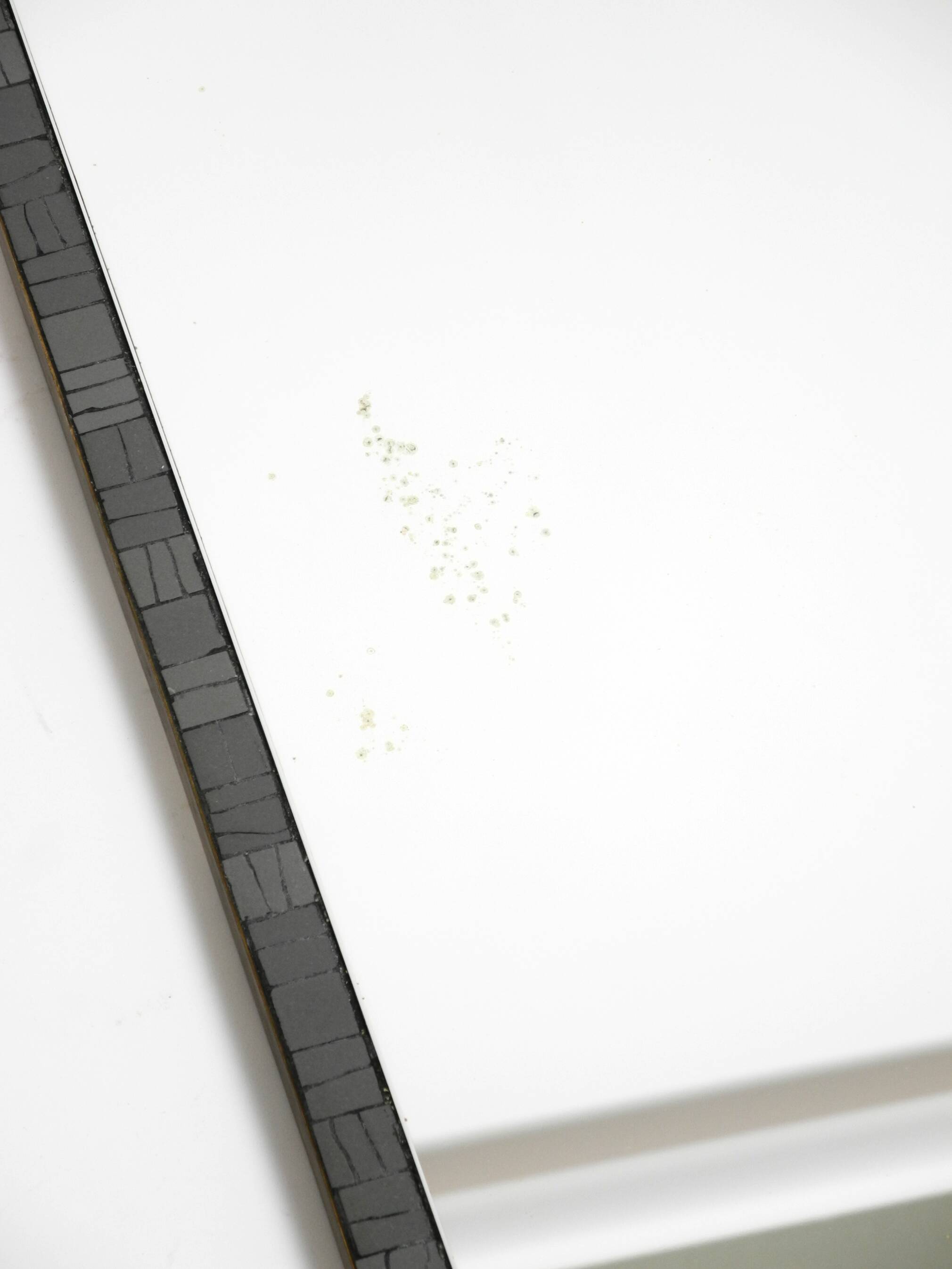 Mid Century mosaic wall mirror with brass frame by Münchner Zierspiegel