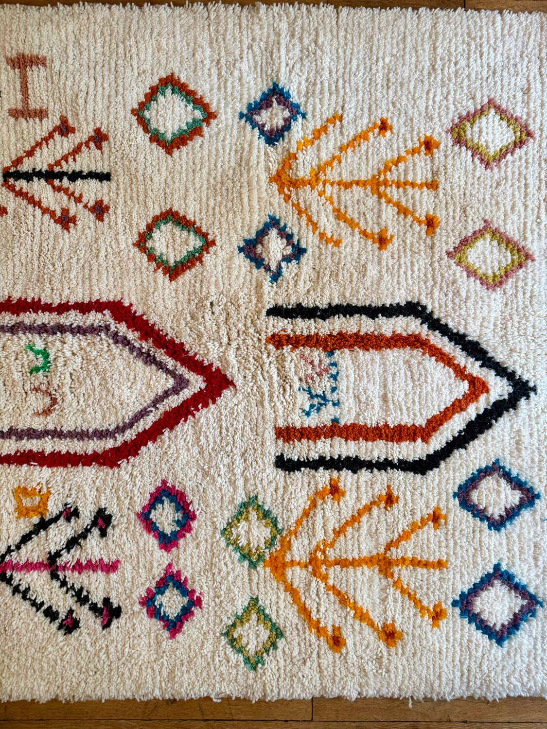 Tapis berbère marocain 100% laine 154 x 252