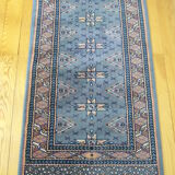 Wool carpet 60 x 120 blue with stars