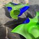 2 bowls in mouth blown glass