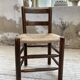 6 straw and oak chairs, mountain furniture