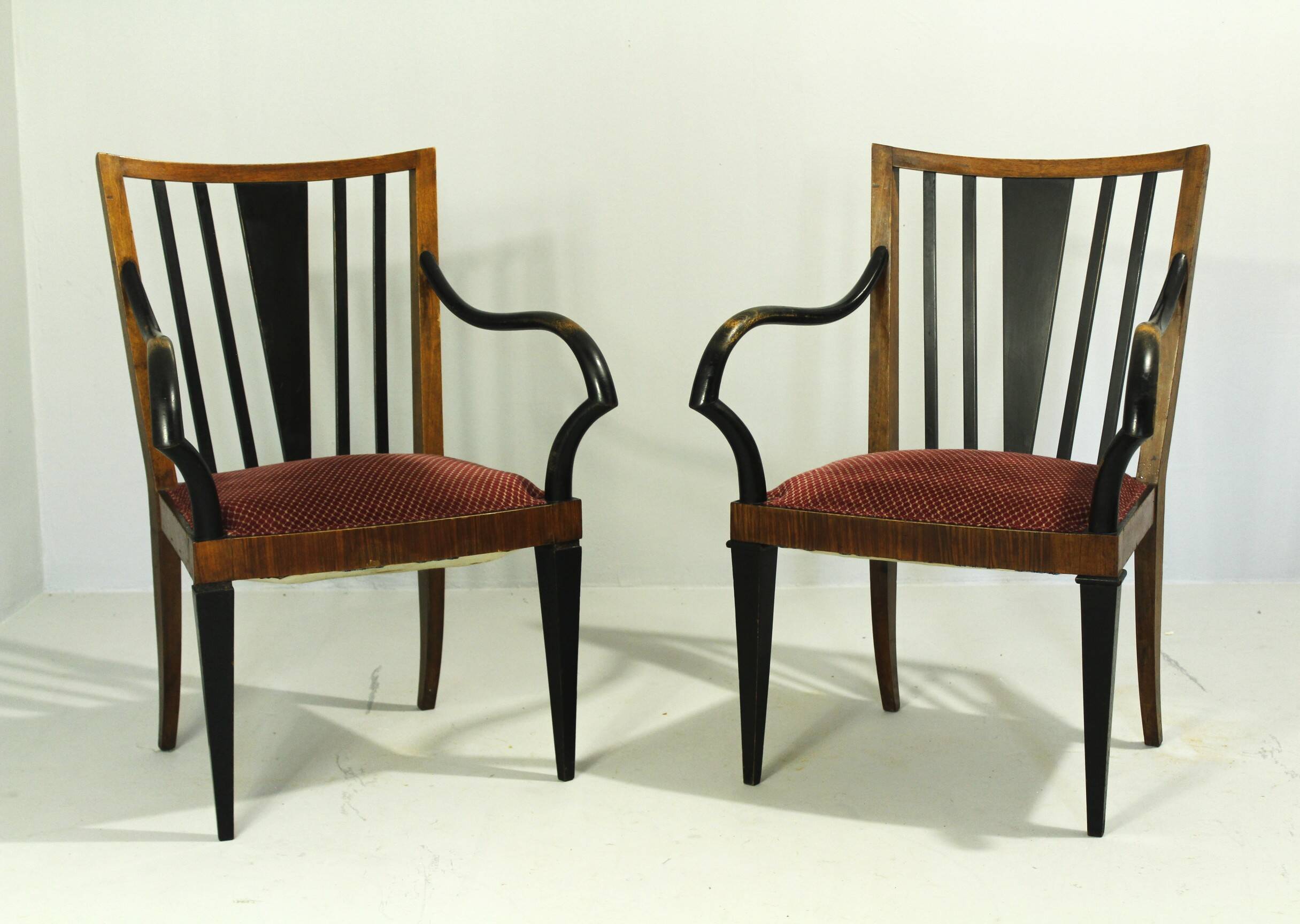Pair of Large Palace Armchairs, Art Deco, Austria 1920