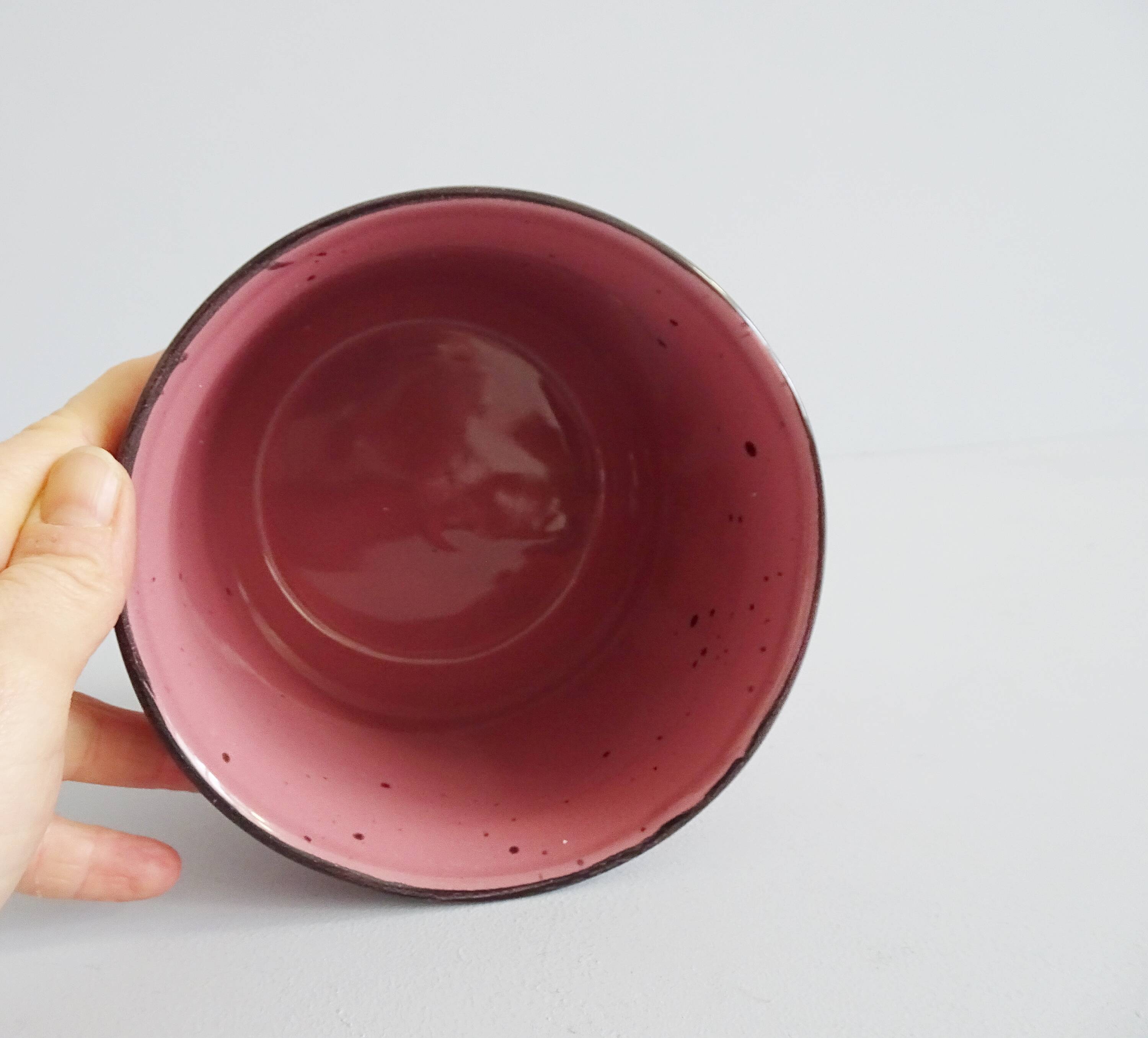 Flowerpot pink with terrazzo pattern, ceramic planter pink, plant pot 80s