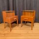 A pair of bedside tables by Axel Larsson, Bodafors, Sweden, 1940s.