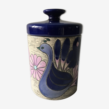 Vintage ceramic covered pot