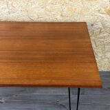 60s 70s Teak & Metal Dining Table Dining Table Danish Modern Design Denmark