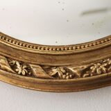 Mirror oval, golden Louis XVI style