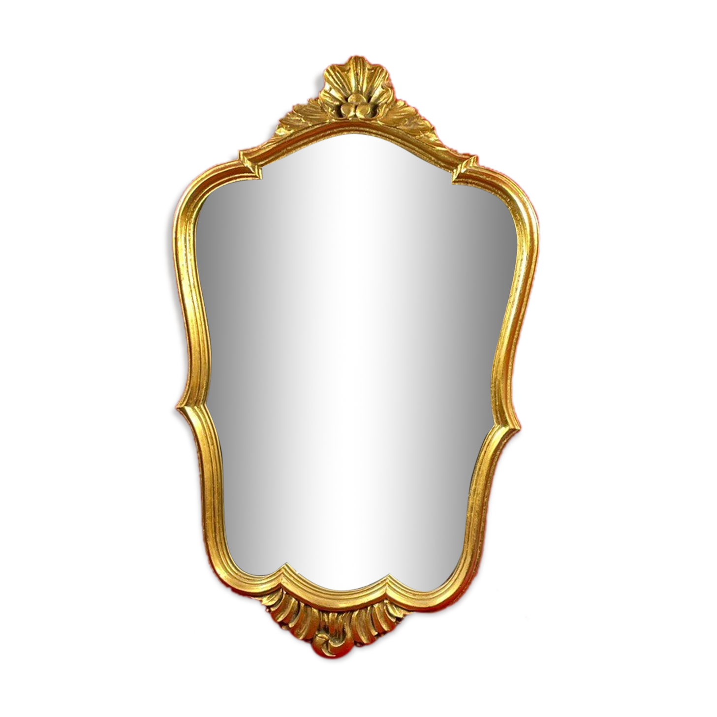 Miroir de forme mouvementée bois doré style louis xv