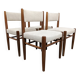 Set of 4 Scandinavian teak chairs, Denmark circa 1960.