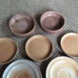 Set of 9 stoneware plates