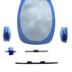 Cobalt blue bathroom set, attributed to Fontana Arte, 1970.