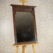 Wall Mirror in Brown Oak Frame, 1930s