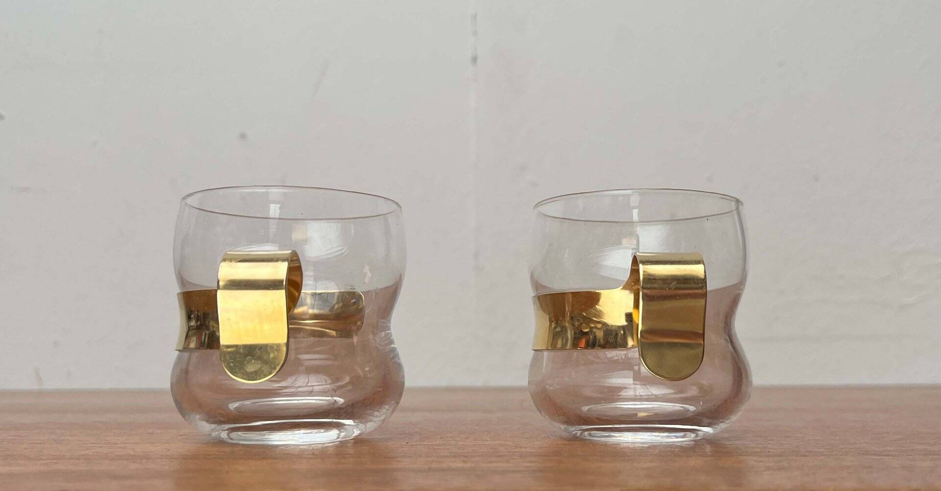 Vintage tea glasses Paula Series by Jorma Vennola for Iittala, 1970s, set of 2