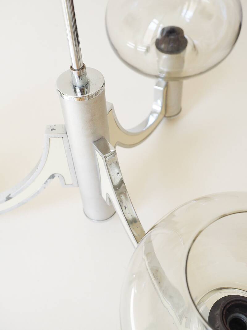 Chandelier with 3 lights by Gaetano Sciolari – Italian design from the 1970s.