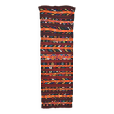Tapis Kilim large orange et noir, 119 x 371 cm