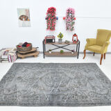 6x8 dark gray classic vintage rug,176x256cm