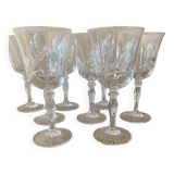 8 crystal wine glasses