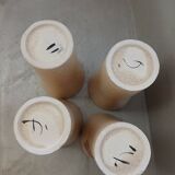 4 old stoneware mugs