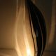 Black and White Penguin Murano Glass Table Lamp with Silver Flakes, Italy