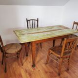 Set table and chairs bistro antique