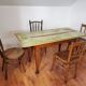 Set table and chairs bistro antique