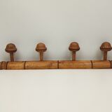 Wall hook 4 wooden hooks 51.5 cm