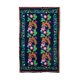 Vintage carpet in Romanian wool floral design and brown leaves 263x146cm