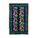 Vintage carpet in Romanian wool floral design and brown leaves 263x146cm