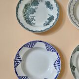 Assiettes creuses dépareillées