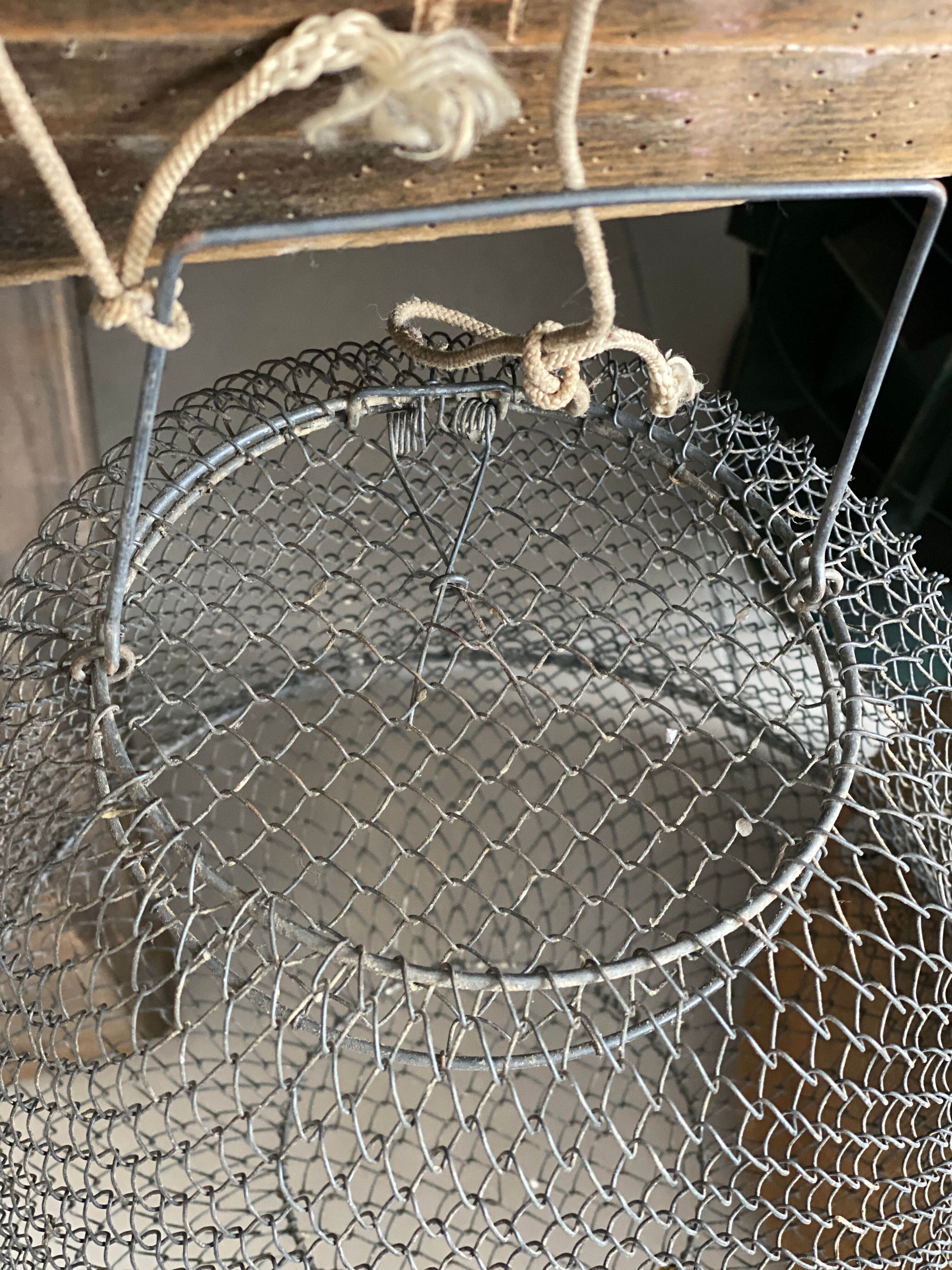Old vintage fish basket