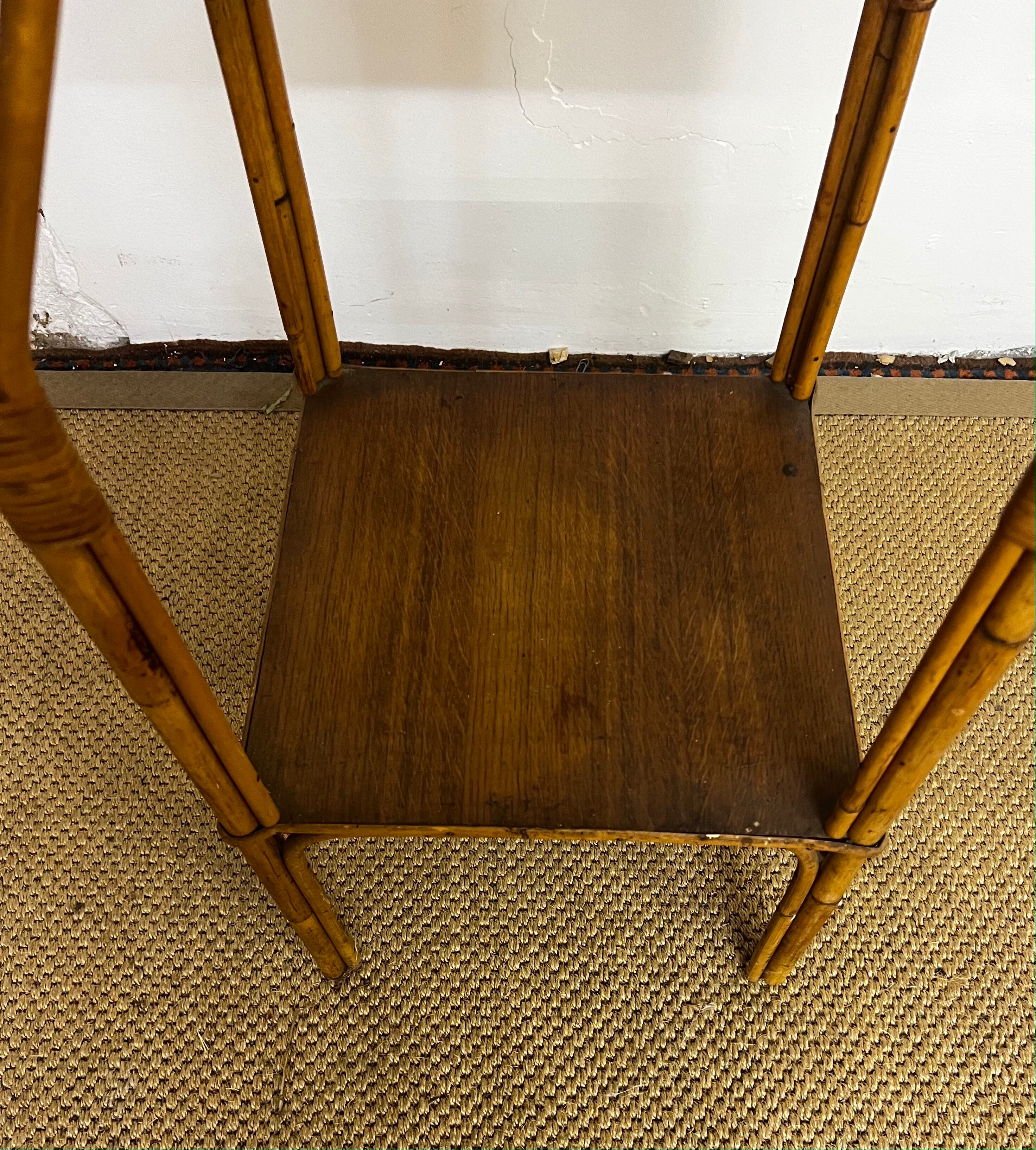 Rattan and bamboo selette