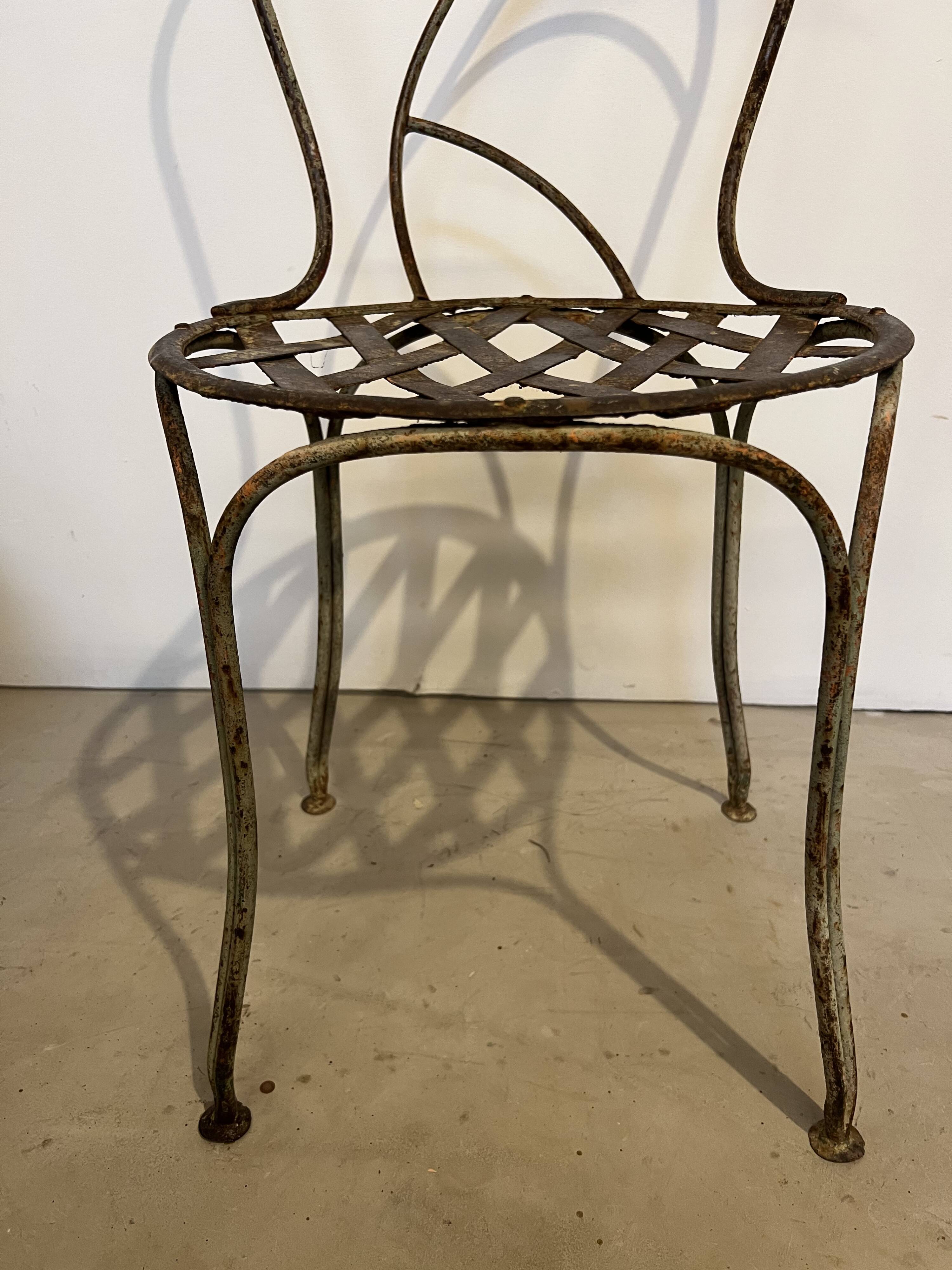Wrought iron garden chair
