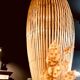 High lamp in bamboo strips