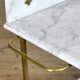 Antique wash stand in brass and marble, circa 1880
