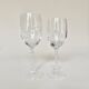 Set of six cut crystal wine glasses and six water glasses.