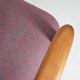 Original restored armchair GFM-64, designer E.Homa, 1960s, Teak